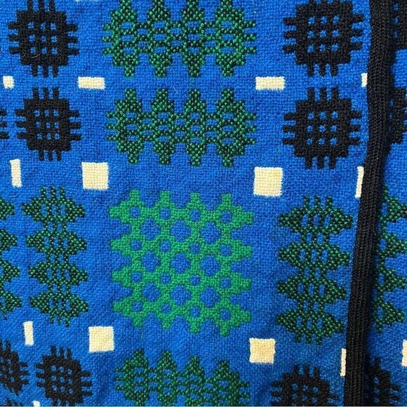 Unique David Designs Wrap Geometrical Print Wool Maxi Skirt Size XXS - Picture 9 of 13